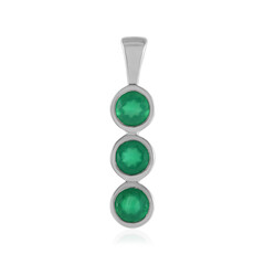 Pendentif en argent et Onyx vert