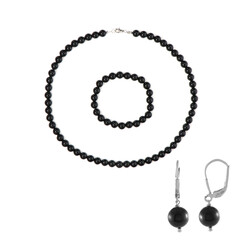 Parure en argent et Onyx noir