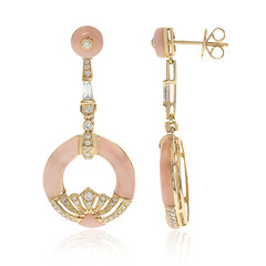 Boucles d'oreilles en or et Opale rose (CIRARI)