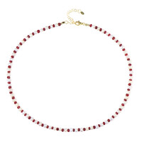 Collier en argent et Corindon couleur rubis
