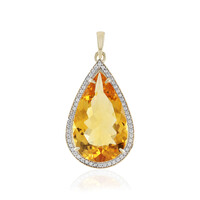 Pendentif en or et Citrine Madère