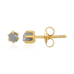 Boucles d'oreilles en argent et Diamant couleur argent