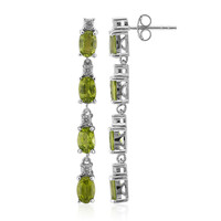 Boucles d'oreilles en argent et Péridot de Birmanie