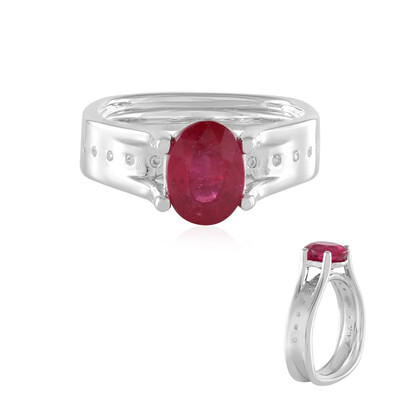 Bague en argent et Rubis de Madagascar (de Melo)