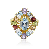 Bague en argent et Topaze bleu ciel