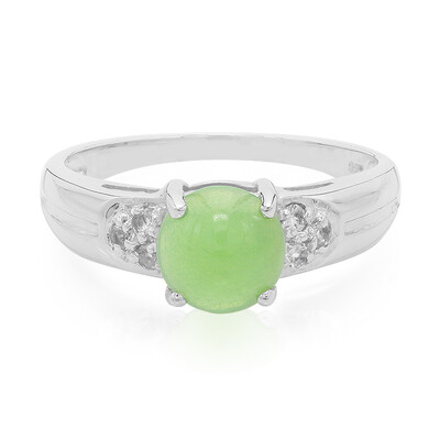 Bague en argent et Chrysoprase impériale