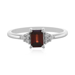 Bague en argent et Grenat du Mozambique