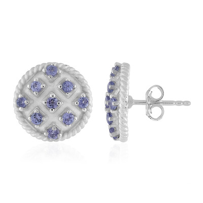 Boucles d'oreilles en argent et Tanzanite