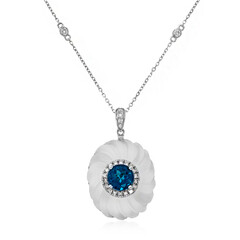 Collier en or et Topaze bleu de Londres (CIRARI)