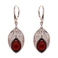 Boucles d'oreilles en argent et Ambre baltique