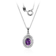 Collier en argent et Améthyste de Zambie