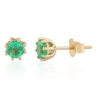 Boucles d'oreilles en or et Emeraude de Colombie (de Melo)
