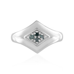 Bague en argent et Diamant bleu I2