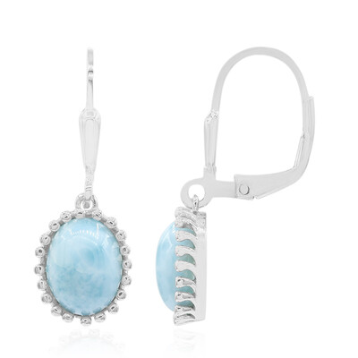 Boucles d'oreilles en argent et Larimar