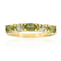 Bague en argent et Péridot de Birmanie