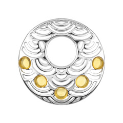 Pendentif en argent et Ambre baltique couleur citron