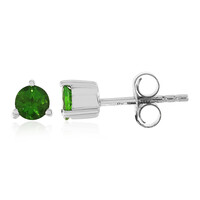 Boucles d'oreilles en argent et Diopside de Russie