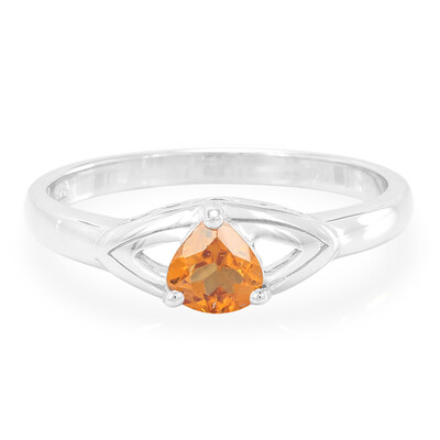 Bague en argent et Grenat Hessonite