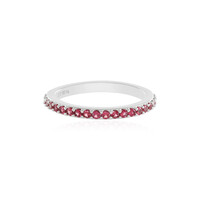 Bague en argent et Spinelle rouge noble