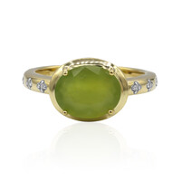 Bague en or et Opale verte du Brésil (Tenner Diniz)