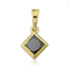 Pendentif en or et Diamant noir