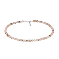 Collier en argent et Opale rose