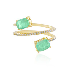 Bague en argent et Emeraude de Russie