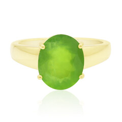 Bague en or et Opale verte du Brésil