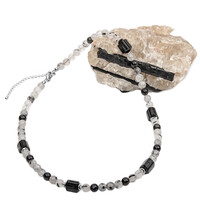 Accessoire en argent et Quartz tourmaliné (Flèches d'Amour)