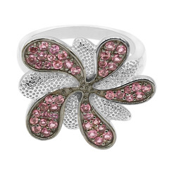 Bague en argent et Tourmaline rose