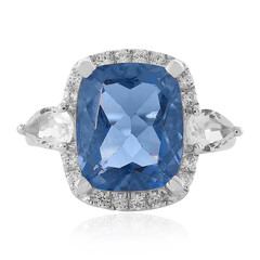 Bague en argent et Fluorite à couleur changeante