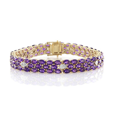 Bracelet en argent et Améthyste de Zambie