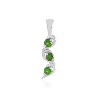 Pendentif en argent et Diopside de Russie
