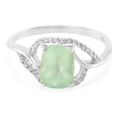 Bague en argent et Préhnite