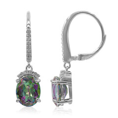 Boucles d'oreilles en argent et Quartz mystique