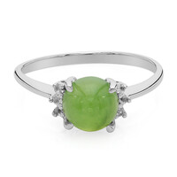 Bague en argent et Chrysoprase impériale