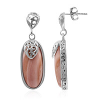 Boucles d'oreilles en argent et Opale rose d'Australie (Art of Nature)