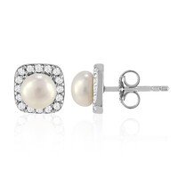 Boucles d'oreilles en argent et Perle de culture d'eau douce