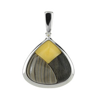 Pendentif en argent et Silex des Monts Sainte-Croix