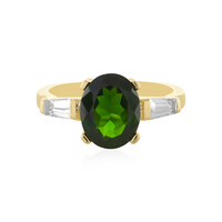 Bague en argent et Diopside de Russie