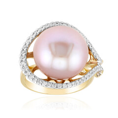 Bague en or et Perle Ming rose royal (TPC)
