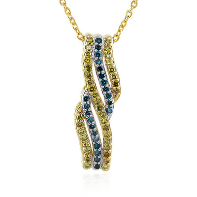 Collier en argent et Diamant jaune PK