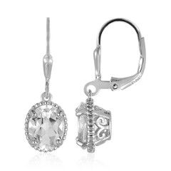 Boucles d'oreilles en argent et Topaze blanche