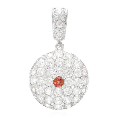 Pendentif en argent et Rubis rouge du soir