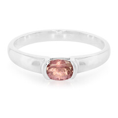 Bague en argent et Tourmaline rose du Nigéria