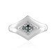 Bague en argent et Diamant bleu I2