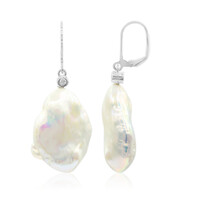 Boucles d'oreilles en argent et Perle de culture d'eau douce (TPC)