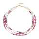 Collier en argent et Rubis du Mozambique (Riya)