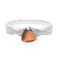 Bague en argent et Œil-de-tigre rouge