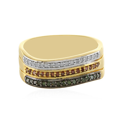 Bague en argent et Diamant rouge I4